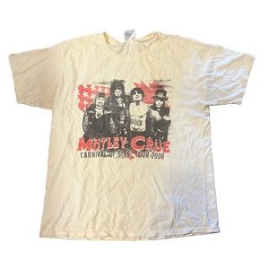 Motley Crue “Carnival Sins” Tour Concert Shirt 2006 Rock White Size Large